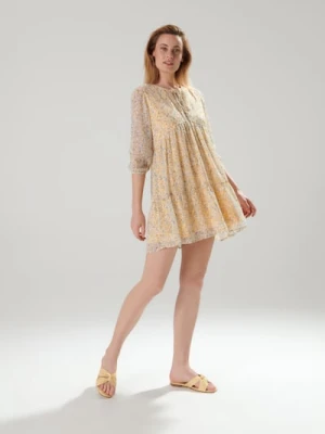 Sinsay - Sukienka mini w kwiaty - wielobarwny