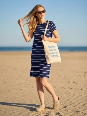 Sinsay - Sukienka mini w paski - granatowy