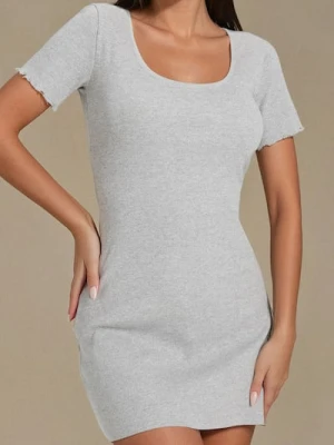 Sinsay - Sukienka mini w prążek - szary
