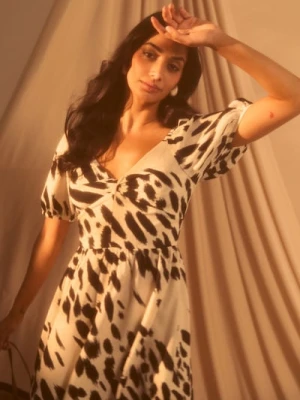 Sinsay - Sukienka mini z abstrakcyjnym wzorem - wielobarwny