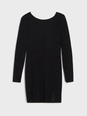 Sinsay - Sukienka mini z długim rękawem - czarny