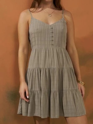 Sinsay - Sukienka mini z efektem stopniowania - zielony