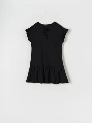 Sinsay - Sukienka mini z falbanami - czarny