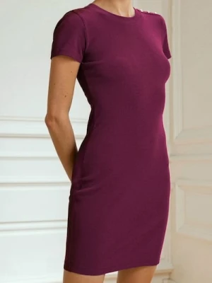 Sinsay - Sukienka mini z ozdobnymi guzikami - brązowy