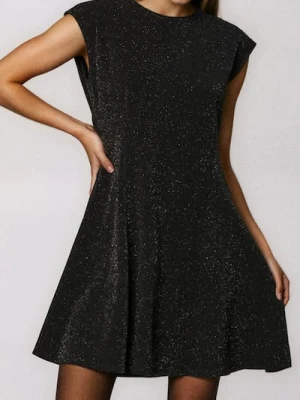 Sinsay - Sukienka mini z połyskiem - czarny