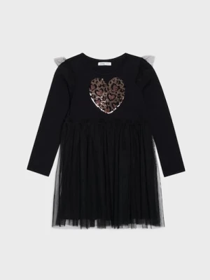 Sinsay - Sukienka mini z połyskującymi cekinami - czarny