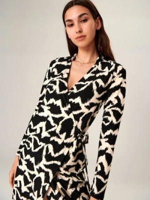 Sinsay - Sukienka mini z wiązaniem - wielobarwny