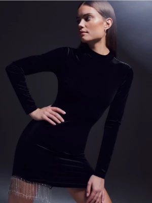Sinsay - Sukienka mini z wycięciem - czarny