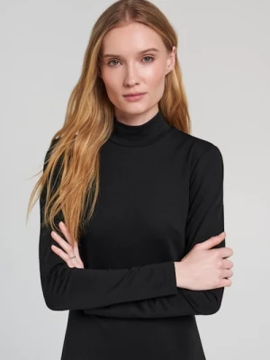 Sinsay - Sukienka mini ze stójką - czarny