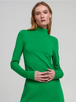 Sinsay - Sukienka mini ze stójką - zielony