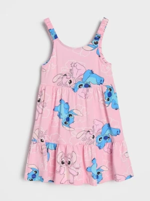 Sinsay - Sukienka na ramiączkach Stitch - różowy