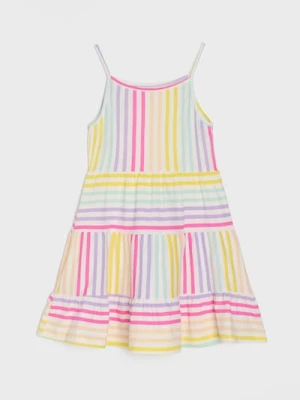 Sinsay - Sukienka na ramiączkach w kolorowe paski - wielobarwny