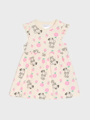 Sinsay - Sukienka Peanuts - kremowy