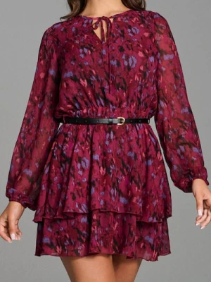 Sinsay - Sukienka szmizjerka z paskiem - wielobarwny