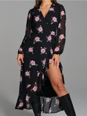 Sinsay - Sukienka szmizjerka ze wzorem - wielobarwny