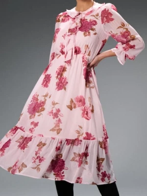 Sinsay - Sukienka szmizjerka ze wzorem - wielobarwny