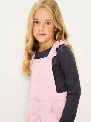 Sinsay - Sukienka sztruksowa z naszywanymi kieszeniami - różowy