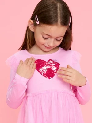 Sinsay - Sukienka tiulowa - różowy