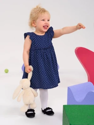 Sinsay - Sukienka w groszki - granatowy