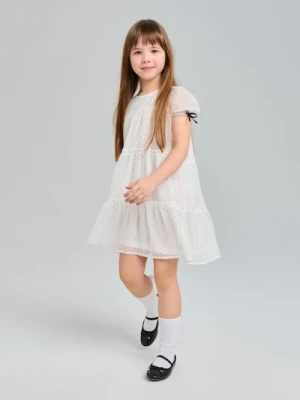 Sinsay - Sukienka w kropki i groszki z ozdobnymi kokardkami - wielobarwny