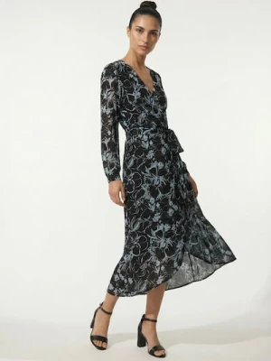 Sinsay - Sukienka w kwiatowy wzór z falbanami - wielobarwny