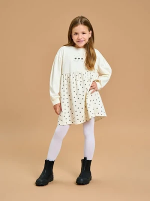 Sinsay - Sukienka w kwiaty - kremowy