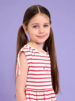 Sinsay - Sukienka w paski - kremowy