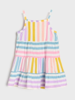 Sinsay - Sukienka w paski - kremowy