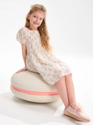 Sinsay - Sukienka z bufiastymi rękawami - wielobarwny