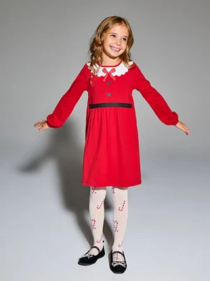 Sinsay - Sukienka z długim rękawem - czerwony