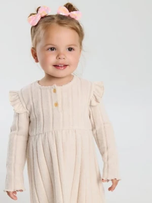 Sinsay - Sukienka z dodatkiem wiskozy - kremowy