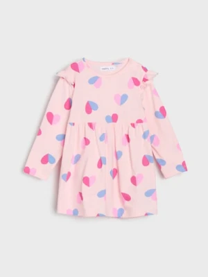 Sinsay - Sukienka z falbanami - kremowy