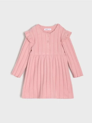 Sinsay - Sukienka z falbanami - różowy