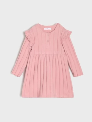 Sinsay - Sukienka z falbanami - różowy