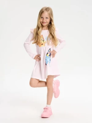 Sinsay - Sukienka z falbankami Bluey - różowy