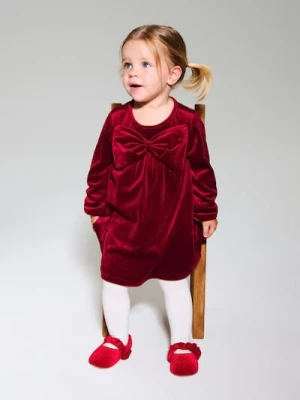 Sinsay - Sukienka z kokardą - bordowy