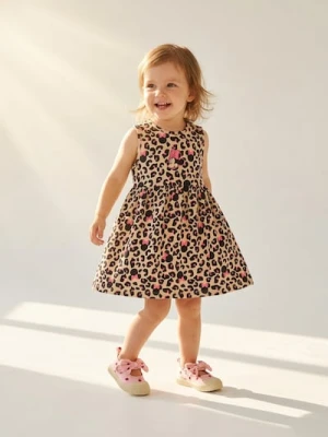 Sinsay - Sukienka z motywem panterki Minnie Mouse - beżowy