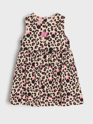 Sinsay - Sukienka z motywem panterki Minnie Mouse - beżowy