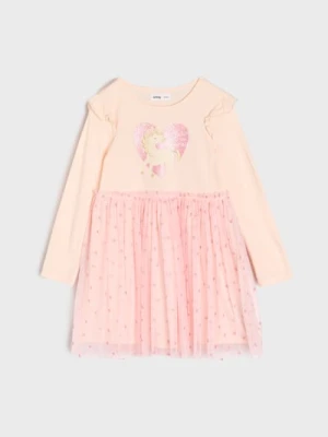 Sinsay - Sukienka z nadrukiem - różowy