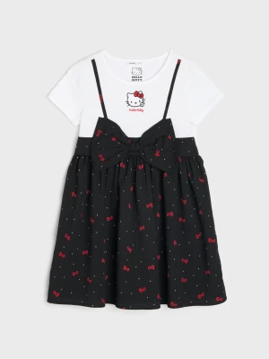 Sinsay - Sukienka z ozdobną kokardą i nadrukiem Hello Kitty - wielobarwny