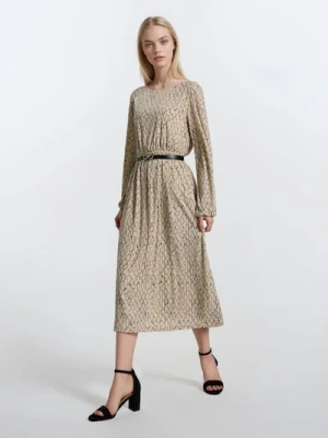 Sinsay - Sukienka z ozdobnym paskiem - wielobarwny