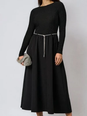 Sinsay - Sukienka z paskiem - czarny