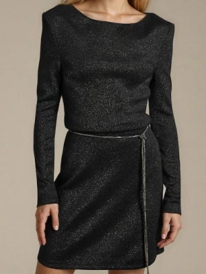 Sinsay - Sukienka z paskiem - czarny