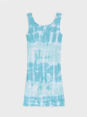 Sinsay - Sukienka z prążkowanej dzianiny tie-dye - wielobarwny