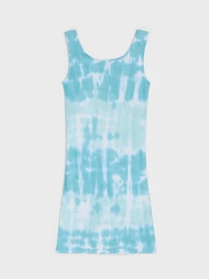 Sinsay - Sukienka z prążkowanej dzianiny tie-dye - wielobarwny