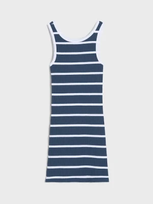 Sinsay - Sukienka z prążkowanej dzianiny w paski - wielobarwny