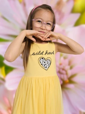 Sinsay - Sukienka z tiulem - żółty