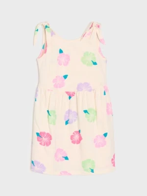 Sinsay - Sukienka z wiązanymi ramiączkami we wzór kwiatowy - wielobarwny