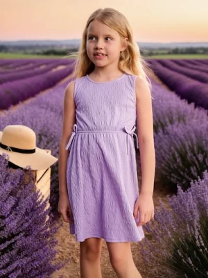 Sinsay - Sukienka ze strukturalnej dzianiny z wycięciami po bokach - fioletowy