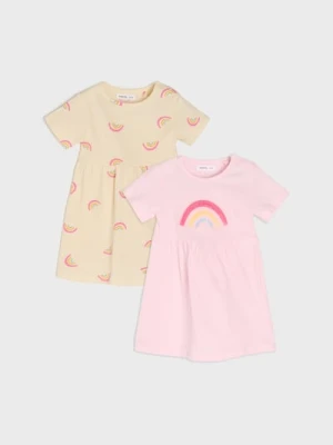 Sinsay - Sukienki 2 pack - różowy